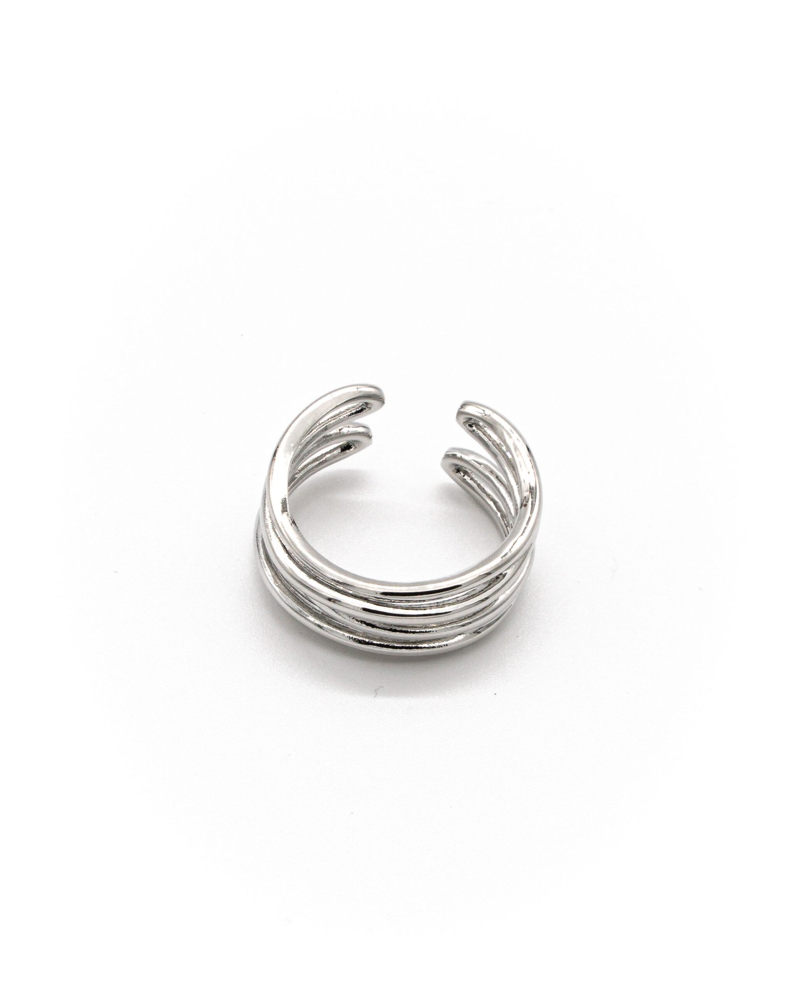 Δαχτυλίδι Ασημί με Σπείρες