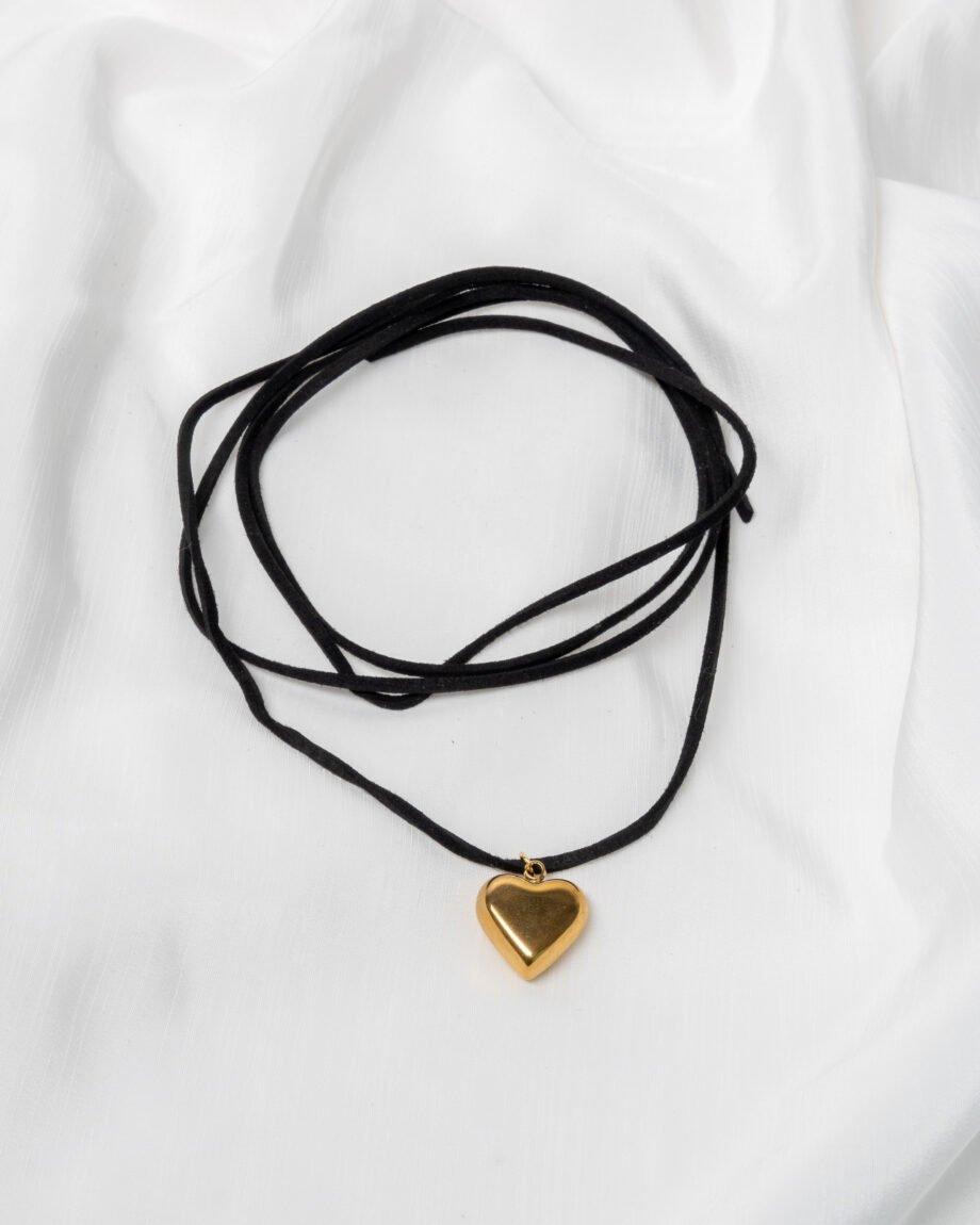 Κρεμαστό Choker με Χρυσή Καρδιά