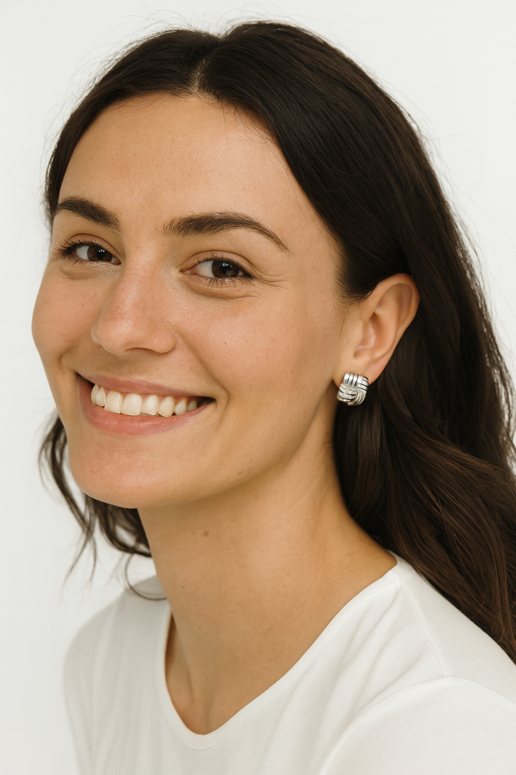 Σκουλαρίκια Ασημί Plex Τετράγωνα