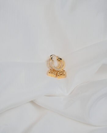 Σκουλαρίκια Κρικάκια Χρυσά με Ζιργκόν