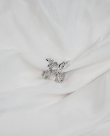 Σκουλαρίκια Ασημί Κρίκοι Καρφί