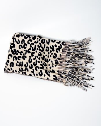Κασκόλ Εσάρπα Μπεζ Λεοπάρ